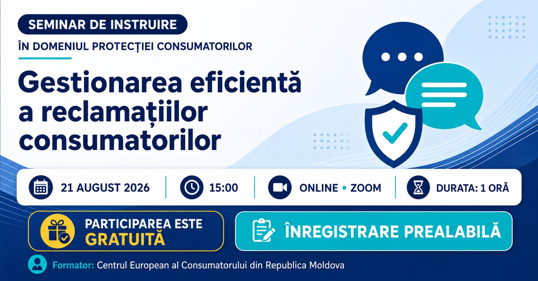 SEMINAR DE INSTRUIRE ÎN DOMENIUL PROTECȚIEI CONSUMATORILOR